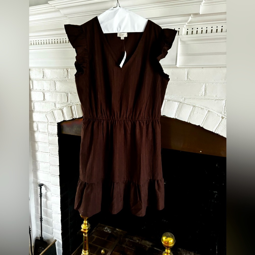 NWT LOFT brown dress sz XL
